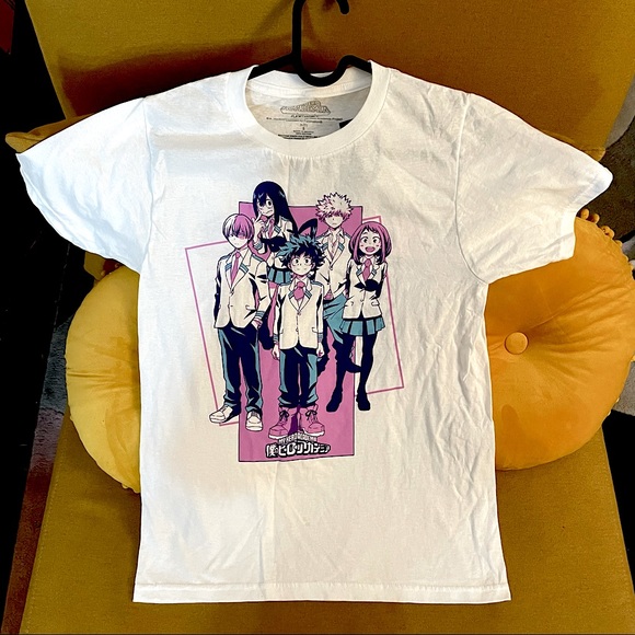 NWT Hot Topic My Hero Academia Class 1-A White Graphic T-Shirt Sz S - Picture 1 of 7